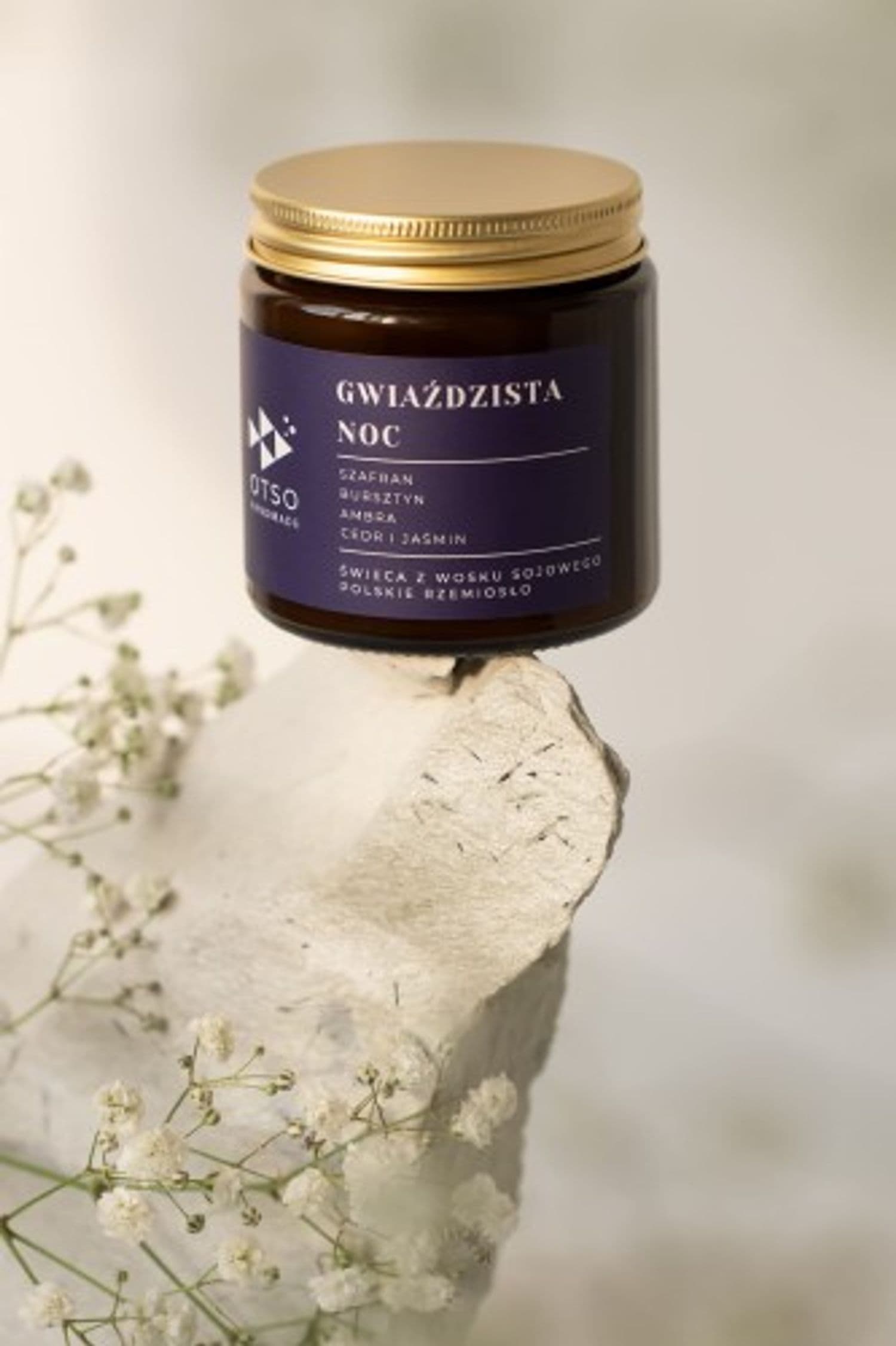 Świeca sojowa Gwiaździsta noc - świeca sojowa zapachowa - 120 ml