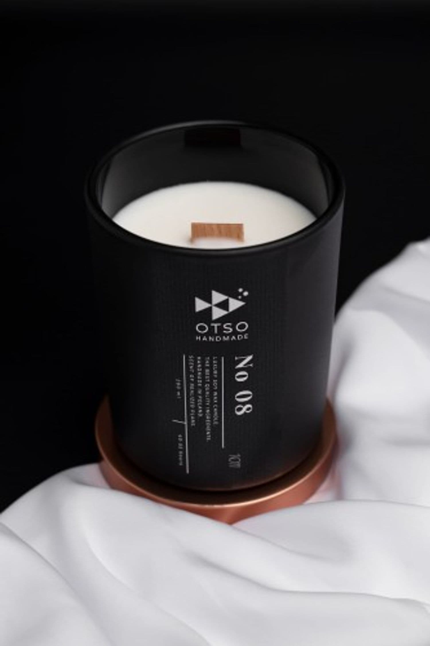 Świeca sojowa No 08 czarna - świeca sojowa zapachowa - 280 ml
