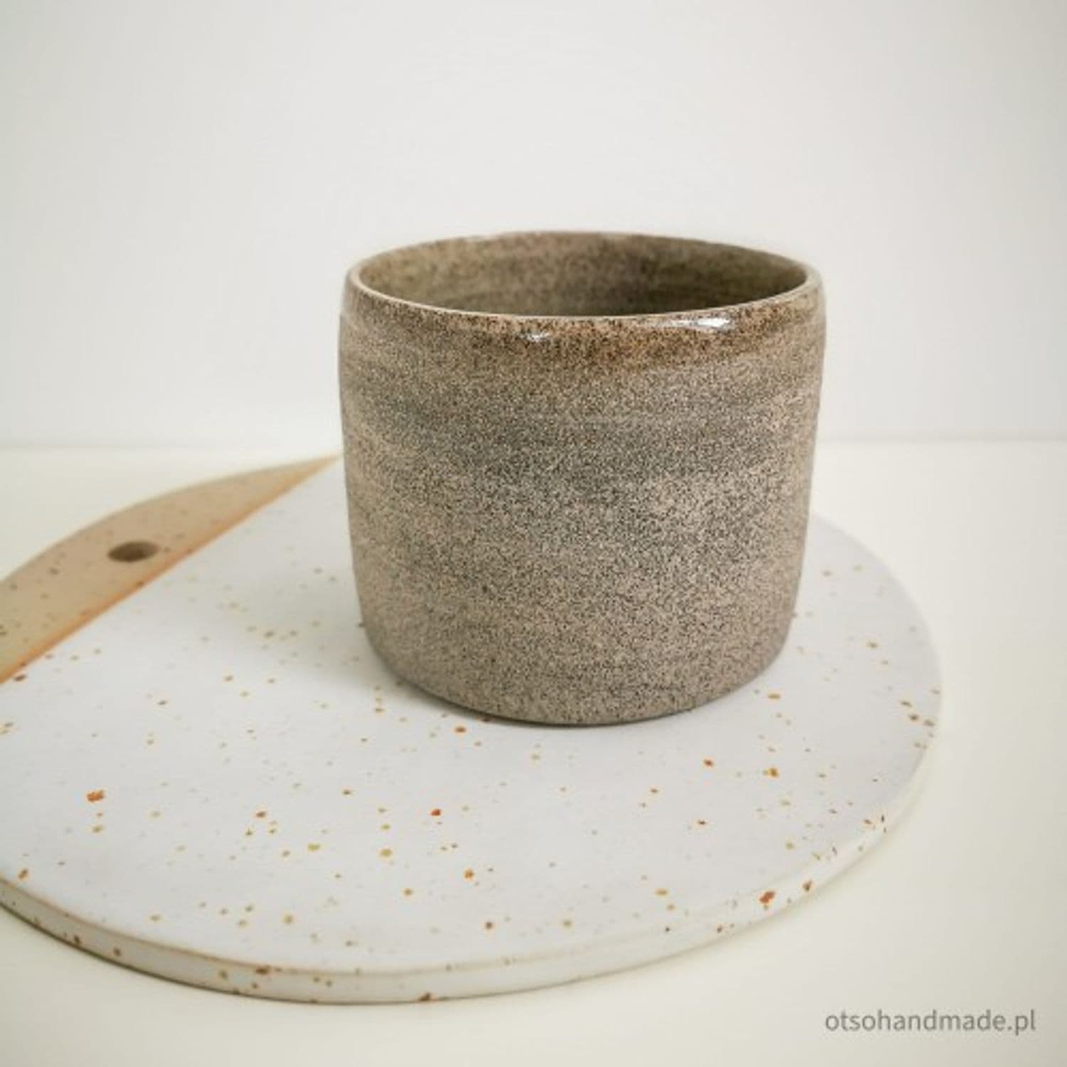 ŚWIECA SOJOWA W CERAMICE "GREY" - naturalna świeca zapachowa - świeca sojowa zapachowa 250 ml