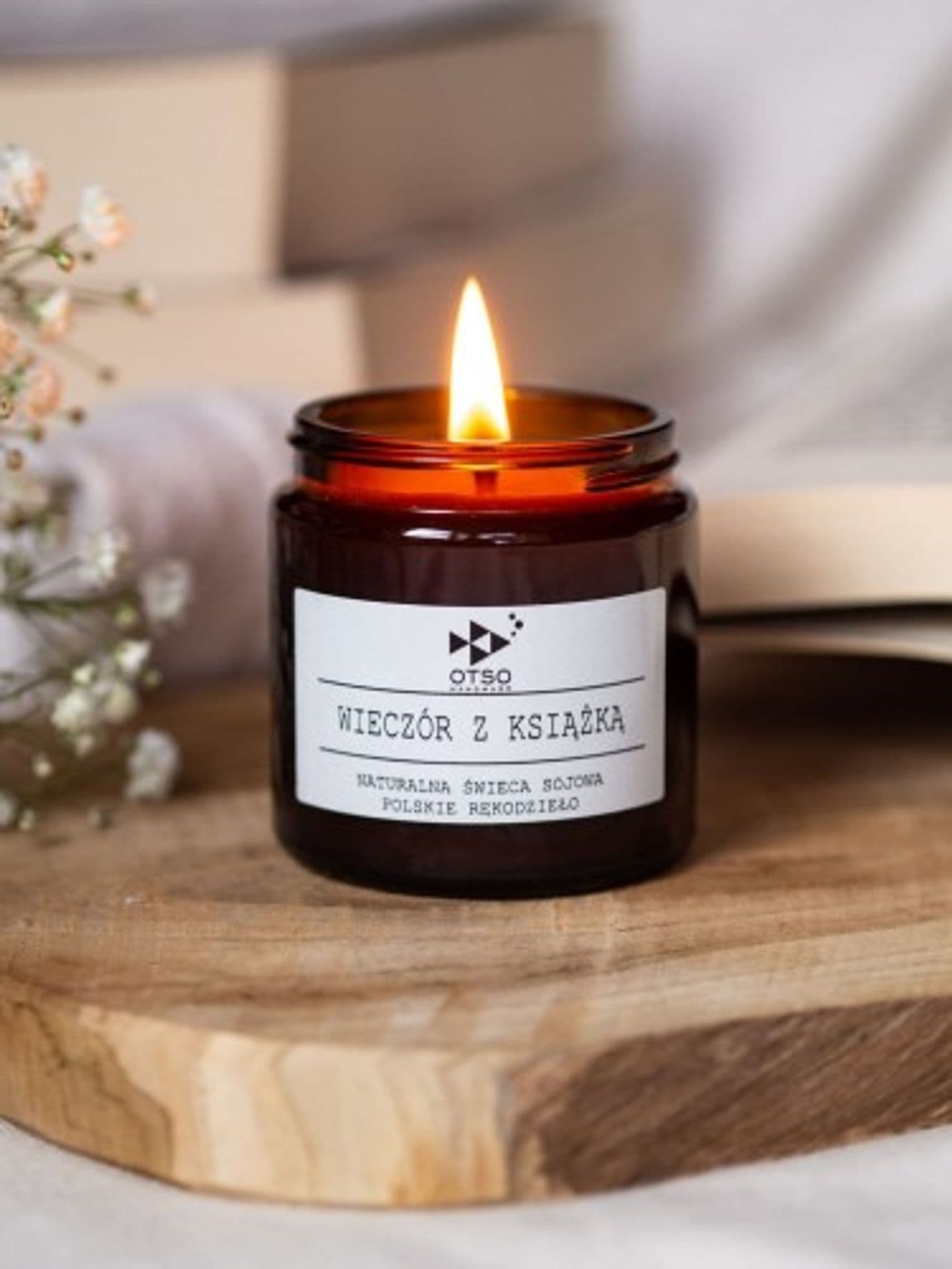 Świeca sojowa WIECZÓR Z KSIĄŻKĄ - świeca sojowa zapachowa 120 ml